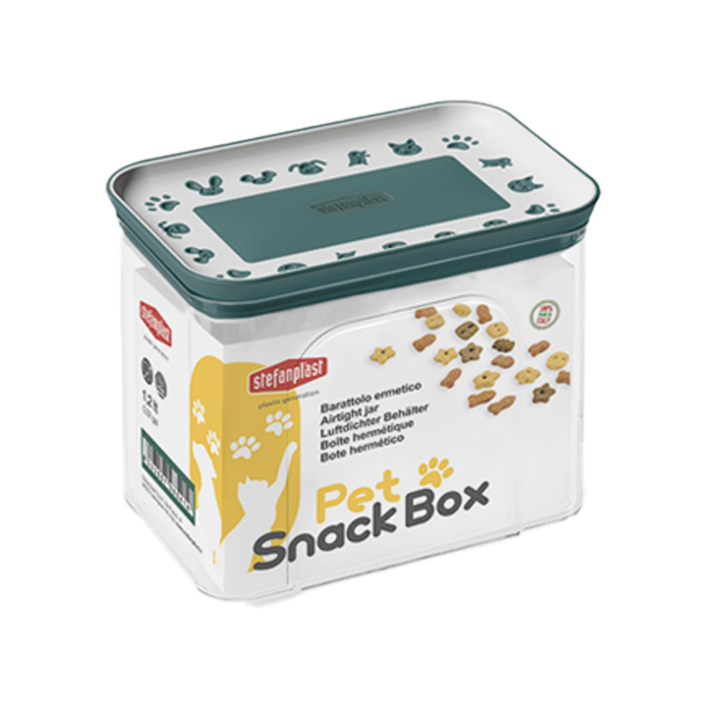 Stefanplast Dikdörtgen SnackBox 1,2lt Yeşil/Beyaz