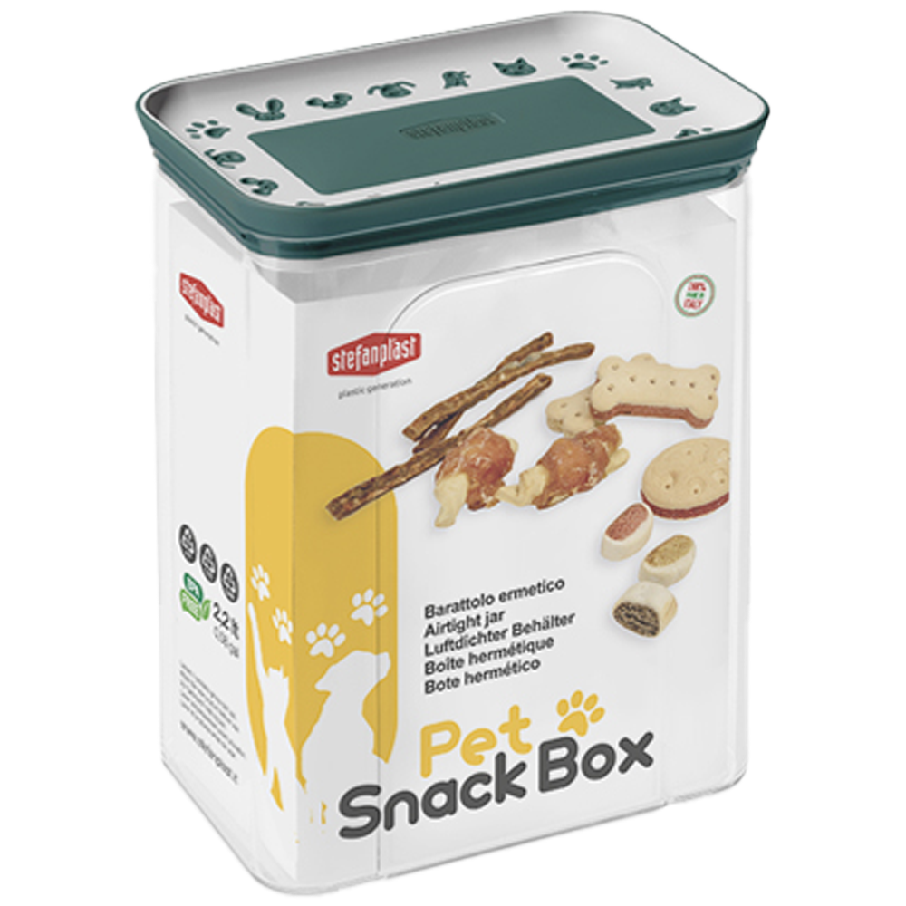 Stefanplast Dikdörtgen SnackBox 2,2lt Yeşil/Beyaz