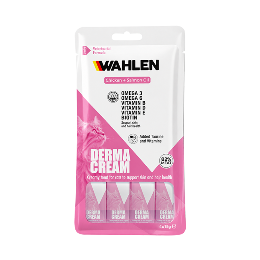 Wahlen Derma Cream Tavuklu ve Somon Yağlı Kedi Krema Ödülü 4x15 g