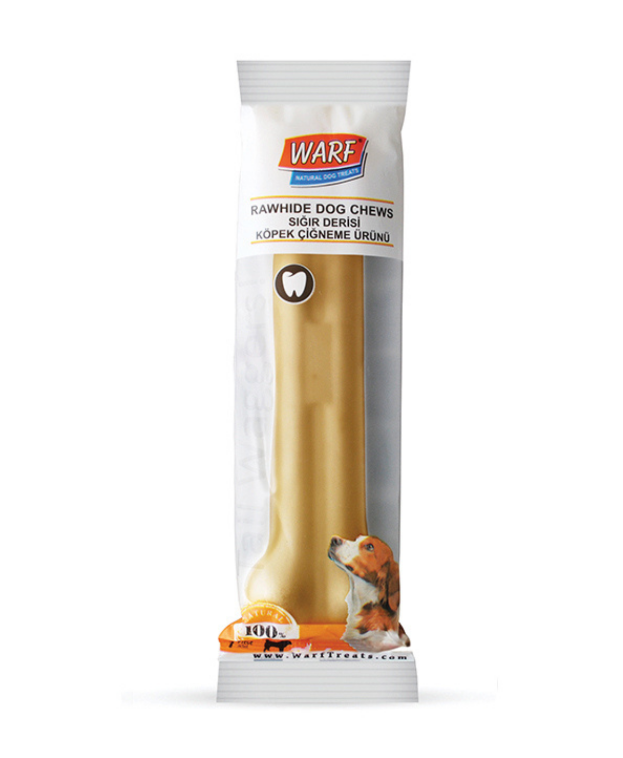 Warf Natural Pres Kemik Tekli 20.5 Cm Köpek Ödülü