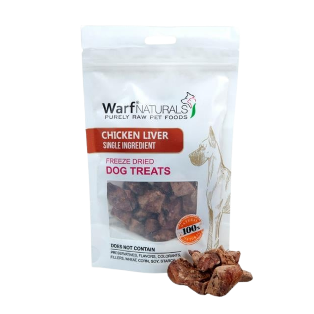 Warf Naturals Freeze Dried Tavuk Ciğer Köpek Ödülü 40 gr