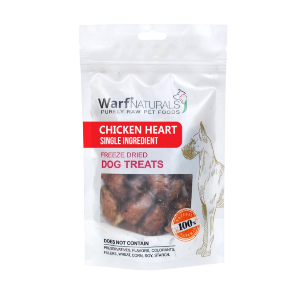 Warf Naturals Freeze Dried Tavuk Yürek Köpek Ödülü 40 gr