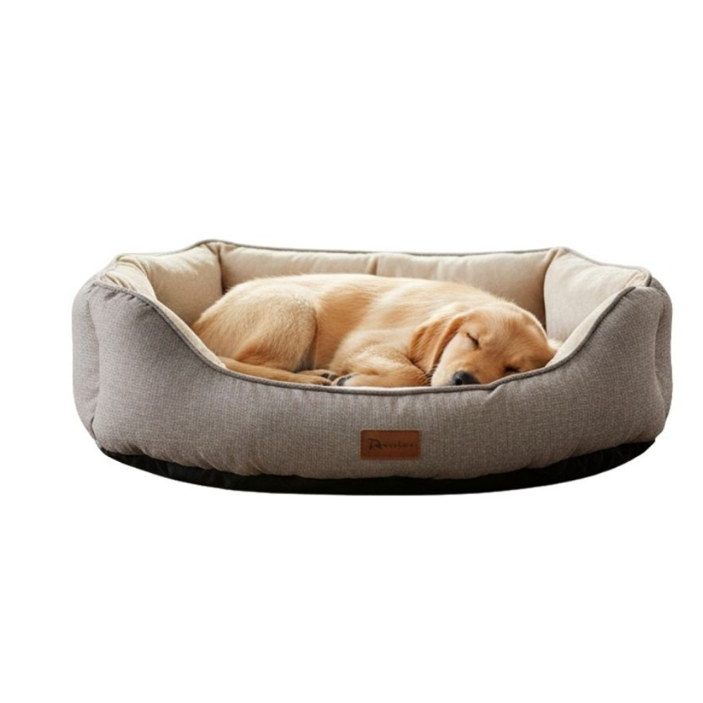 Woolart Sprit Model Kedi Köpek Yatağı Bej L