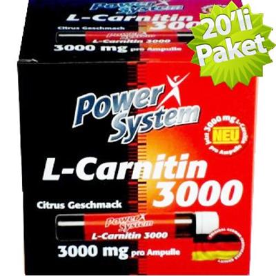 power system l carnitin L-Carnitine Liquid 3600 mg 20 ampul X 30 ml L-Carnitin strong 3000  20