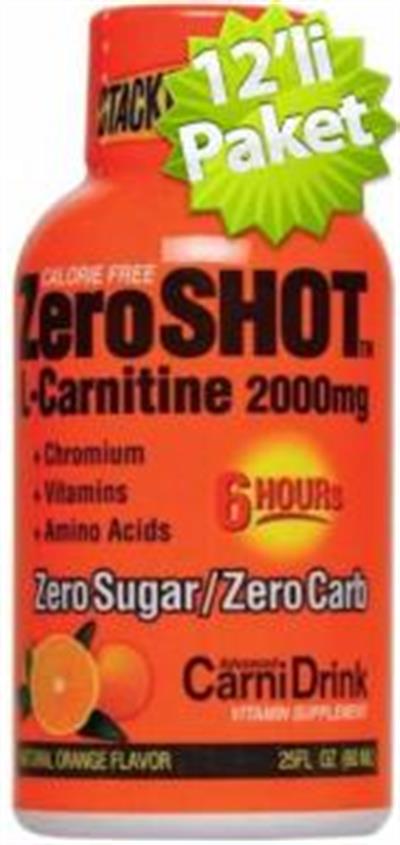 zero shot l carnitine Zero Shot L-Carnitine 2000MG Orange 12x60ML