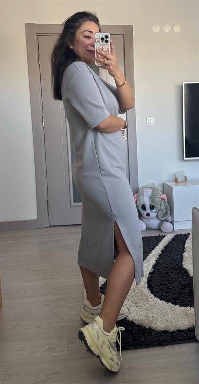 Oysho Madal kumaş Gri Elbise
