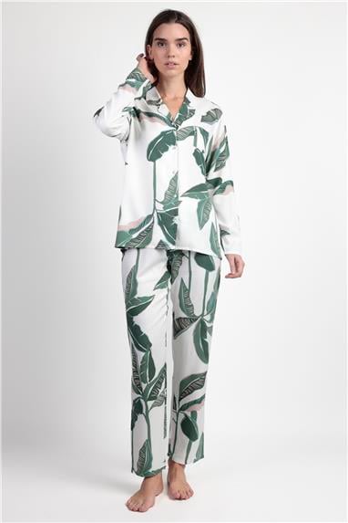 Admas Luxury Leaves Kadın Pijama Takımı