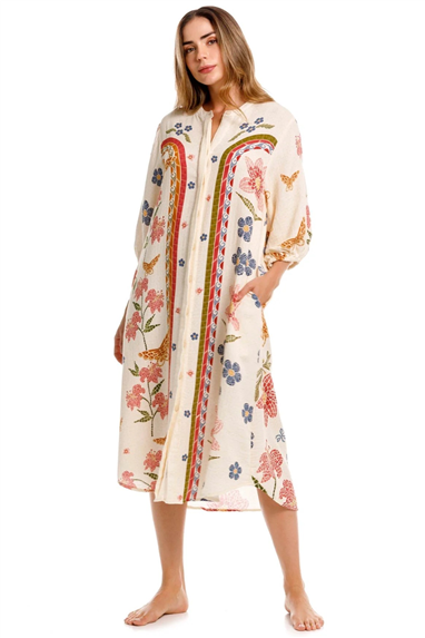 Agua Bendita Clavelina Fiore 19740 Kadın Kaftan Çok Renkli