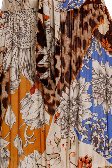 Agua Bendita Gabrielle Quilt 19714 Kadın Plaj Elbisesi Çok Renkli