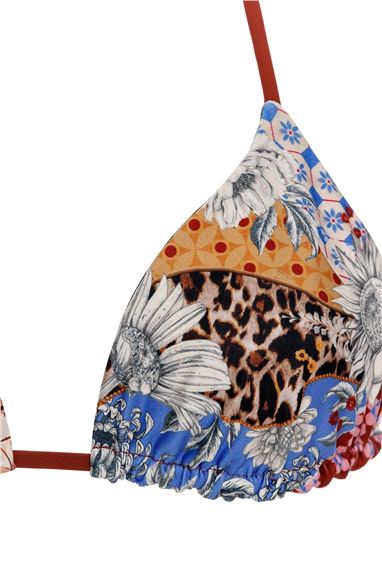 Agua Bendita Lolita Quilt 19355 Kadın Bikini Üstü Çok Renkli