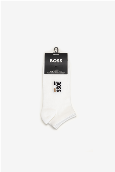 Boss 2P As Iconic Logo Cc Erkek 2li Çorap Beyaz