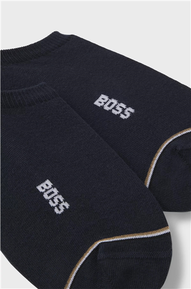 Boss 2P Lc Iconic Cc Erkek 2li Çorap Mavi