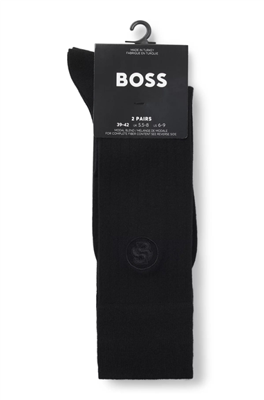 Boss 2Prs Bb Softtouch Md Erkek 2li Çorap Siyah