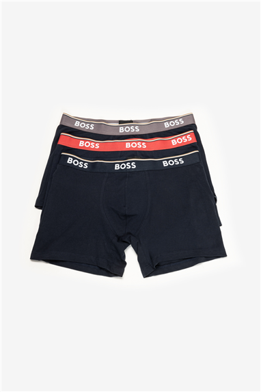 Boss BoxerBr 3P Power Erkek 3lü Boxer Mavi
