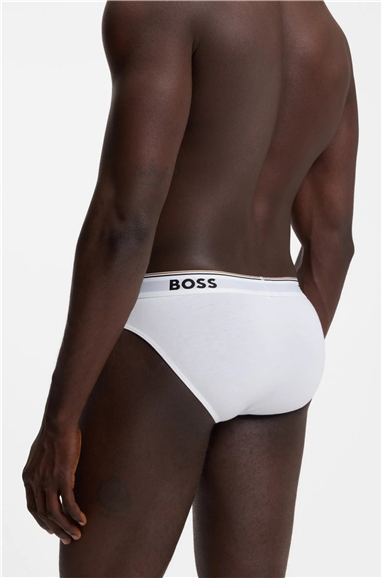 BOSS Brief 3p Power Erkek 3lü Boxer Beyaz