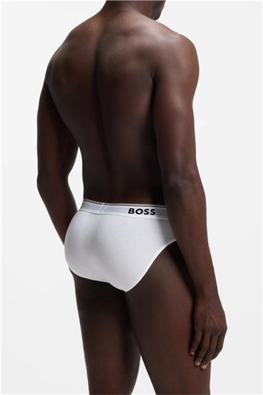 BOSS Brief 3p Power Erkek 3lü Boxer Beyaz