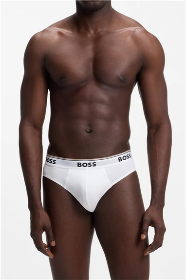 BOSS Brief 3p Power Erkek 3lü Boxer Beyaz