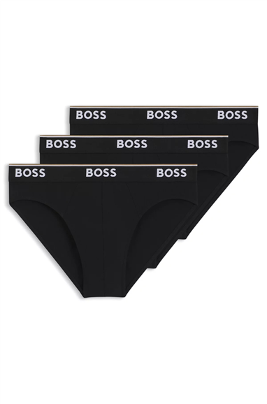 BOSS Brief 3p Power Erkek 3lü Boxer Siyah