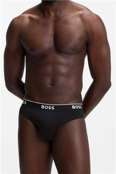 BOSS Brief 3p Power Erkek 3lü Boxer Siyah