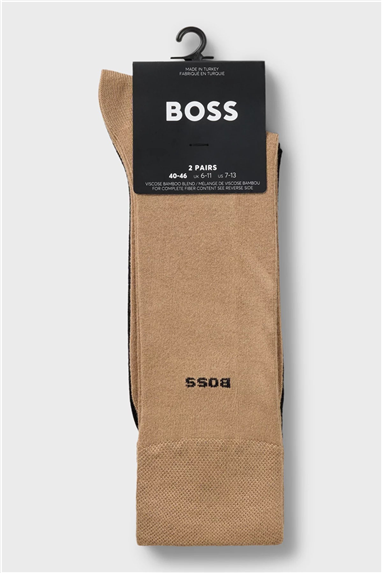 BOSS 2p Rs Bamboo Erkek 2li Çorap Bej