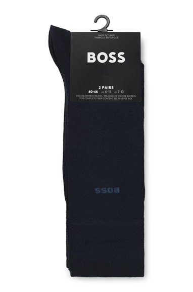 BOSS 2p Rs Bamboo Erkek 2li Çorap Mavi