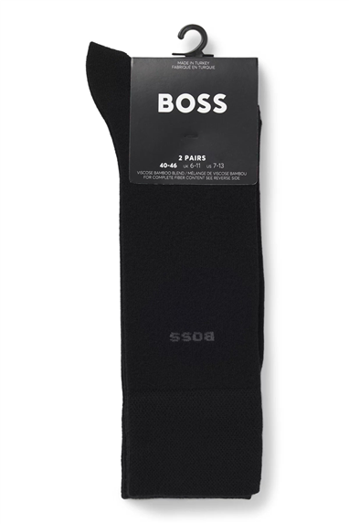 BOSS 2p Rs Bamboo Erkek 2li Çorap Siyah