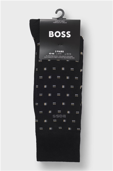 Boss Erkek 2li Çorap Siyah
