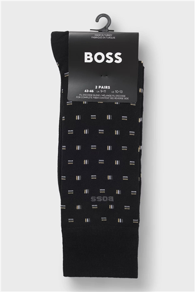 Boss Erkek 2li Çorap Siyah
