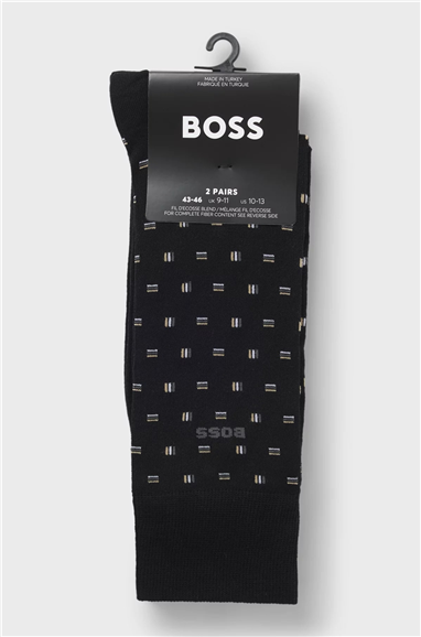 Boss Erkek 2li Çorap Siyah