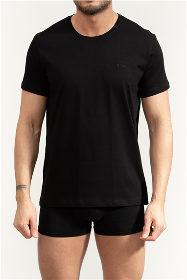 BOSS Erkek 2li T-Shirt Siyah