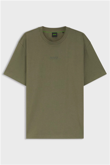 Boss Erkek Bisiklet Yaka T-Shirt Kahverengi