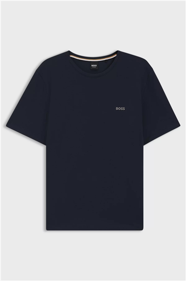 Boss Erkek Bisiklet Yaka T-Shirt Mavi
