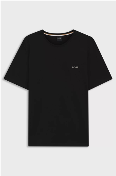 Boss Erkek Bisiklet Yaka T-Shirt Siyah