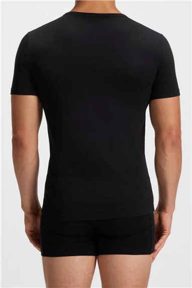Boss Erkek Bisiklet Yaka T-Shirt Siyah