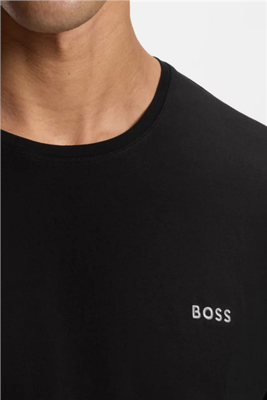 Boss Erkek Bisiklet Yaka T-Shirt Siyah