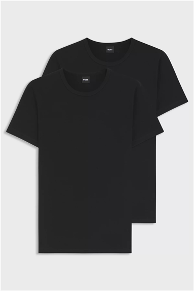 Boss Erkek Bisiklet Yaka T-Shirt Siyah