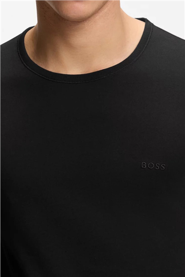 BOSS T-Shirt Rn 3P Classic Erkek 3lü Atlet Siyah