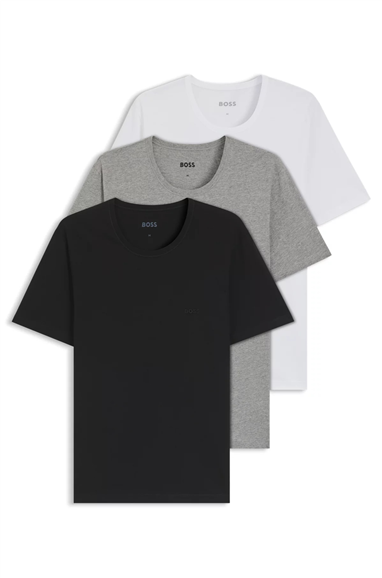 BOSS T-Shirt Rn 3P Classic Erkek 3lü Atlet Çok Renkli