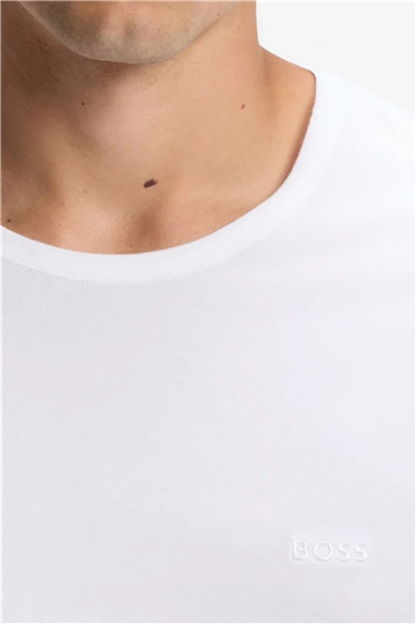 BOSS T-Shirt Rn 3P Classic Erkek 3lü Atlet Beyaz