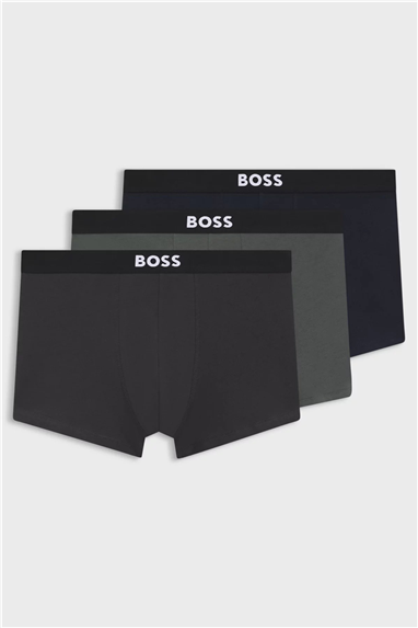 Boss Trunk 3P BOSS ONE Erkek 3lü Boxer Siyah