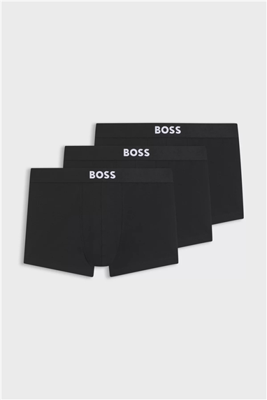 Boss Trunk 3P BOSS ONE Erkek 3lü Boxer Siyah