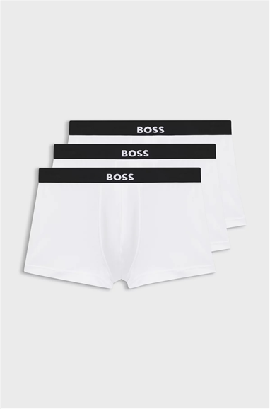 Boss Trunk 3P BOSS ONE Erkek 3lü Boxer Beyaz