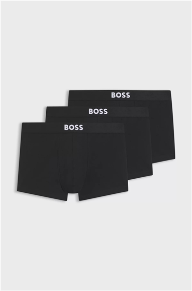 Boss Trunk 3P BOSS ONE Erkek 3lü Boxer Siyah