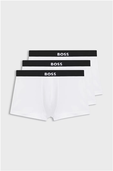 Boss Trunk 3P BOSS ONE Erkek 3lü Boxer Beyaz