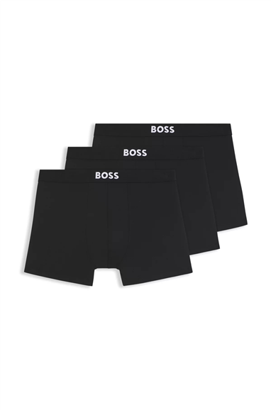 Boss Trunk 3P Micro One Erkek 3lü Boxer Siyah