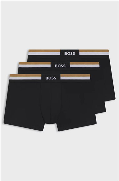 Boss Trunk 3P Motion Erkek 3lü Boxer Siyah