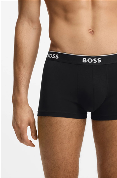 Boss Trunk 3P Power Desig Erkek 3lü Boxer Gri