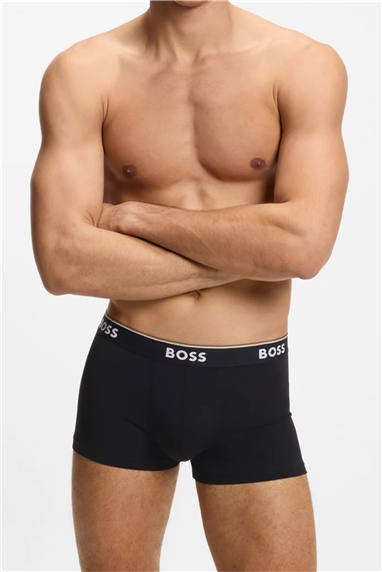 Boss Trunk 3P Power Desig Erkek 3lü Boxer Gri