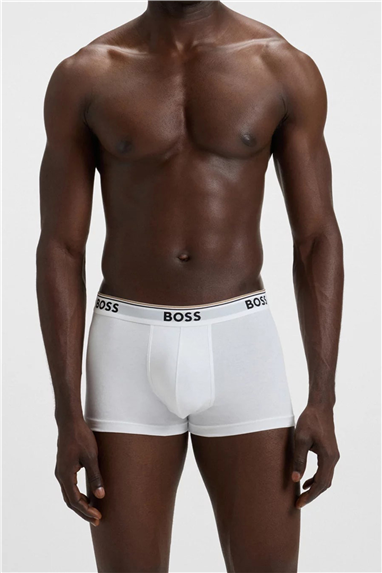 BOSS Trunk 3p Power Erkek 3lü Boxer Beyaz
