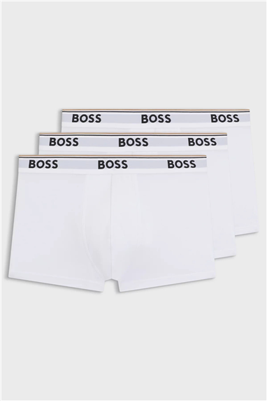 Boss Trunk 3P Power Erkek 3lü Boxer Beyaz
